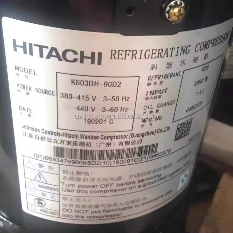 Genuine 5HP Hita-chi 503DH-80C2 503DH-83C2 503DH-83C2Y Constant Speed Inverter Scroll Compressor for air Conditioning