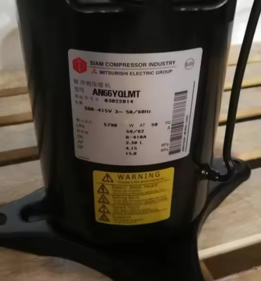 Original New Mitsubishi AN66YQNMT R410A Refrigerant 3-phase 50/60Hz Scroll Compressor for Air Conditioning Refrigeration