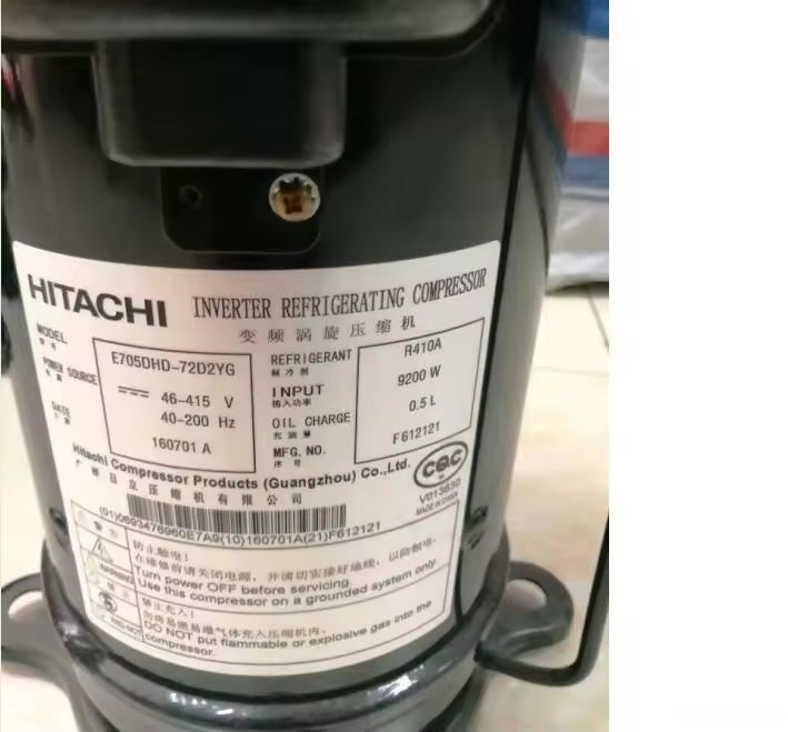 Original High-Quality Hita-chi E705DHD-72D2 R410A DC Inverter Scroll Compressor for Air Conditioning and Refrigeration