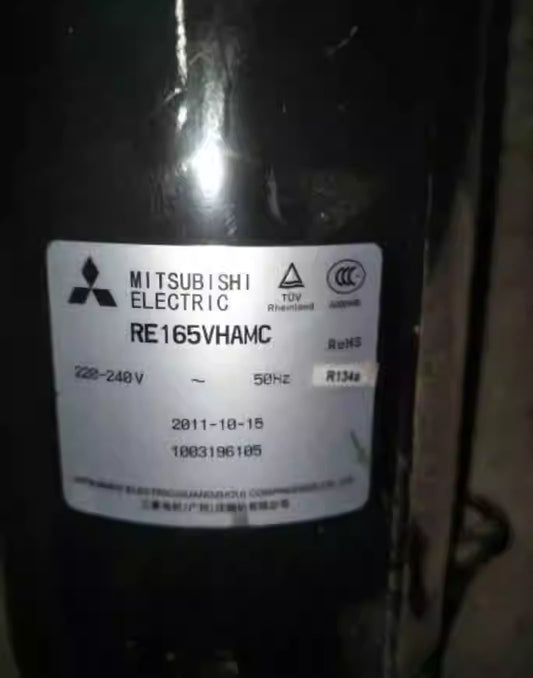 Factory-Direct Mitsubishi RE165VHSMT Hermetic Rotary AC Compressor | COP 3.11, 13.2kg | Residential & Light Commercial AC - JX Refrigeration Equipment