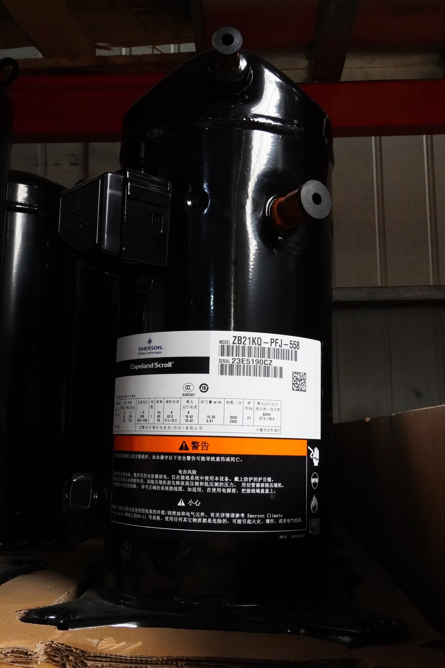 15 HP air Conditioning Refrigeration Compressor Copeland Used in Split air Conditioners, Unit Units and Chilled Water Systems