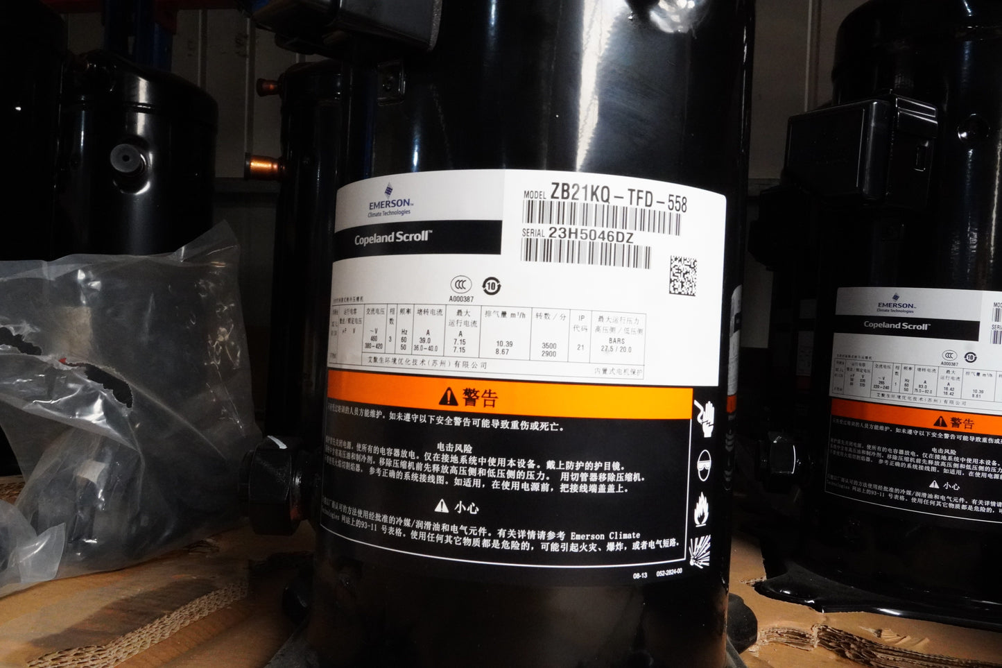 15 HP air Conditioning Refrigeration Compressor Copeland Used in Split air Conditioners, Unit Units and Chilled Water Systems