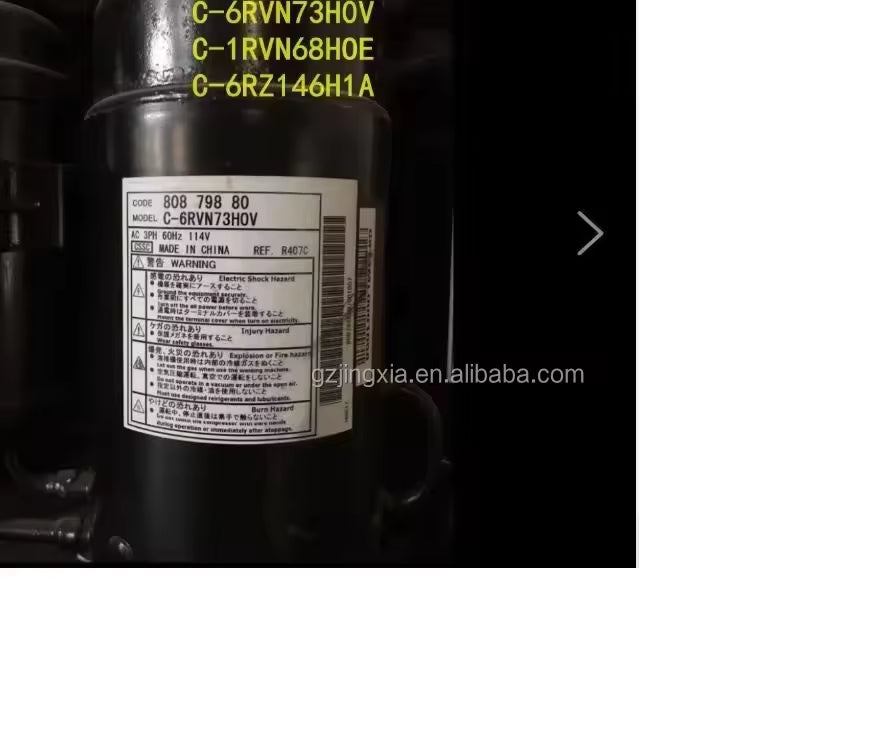 Original New SANYO C-6RVN73H0V AC 3PH 114V/60Hz R407C Refrigerant Scroll Compressor for Air Conditioning and Heat Pump