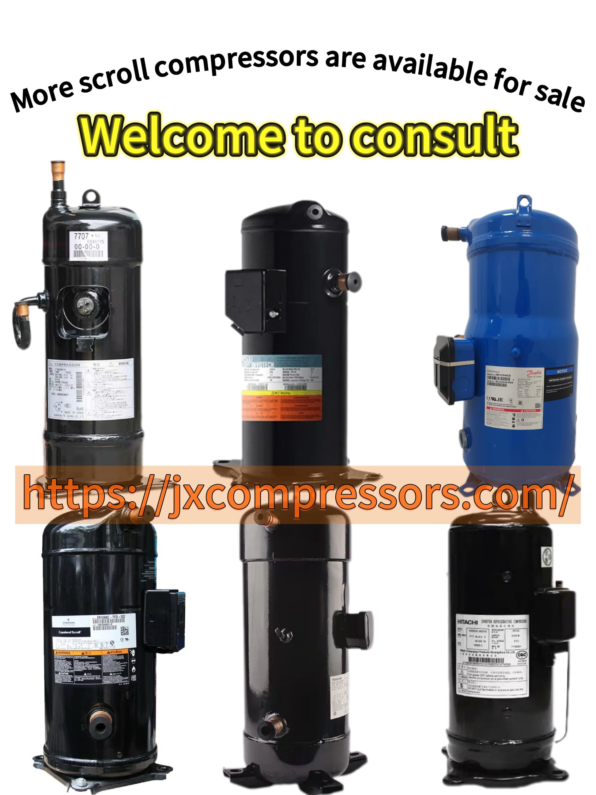 High-Quality Danfoss CH485A4ABA R410A 380-415V 3-Phase Fixed-Speed air Conditioner Scroll Compressor - JX Refrigeration Equipment
