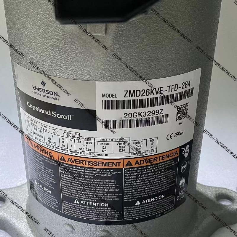 New Copeland ZMD26KVE-TFD-284 Compressor Optimized for Refrigerator & Freezer Applications - JX Refrigeration Equipment