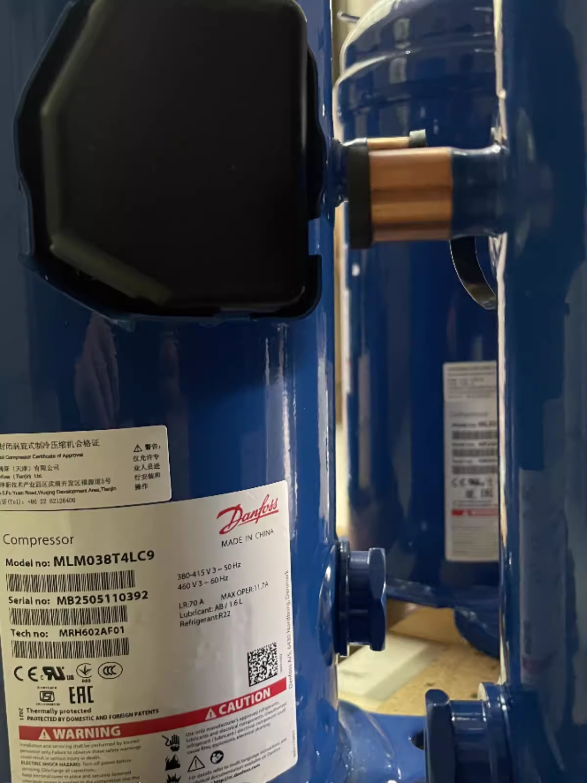 Original New Danfoss 13HP Refrigeration Compressor DSH295B4APC Scroll Inverter Compressor for Air Conditioning - JX Refrigeration Equipment