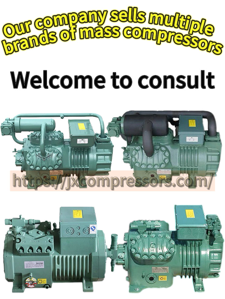 High-Capacity Semi-Hermetic Industrial Compressor 380-420V PW-3-50Hz Powerful 4-Cylinder Factory Refrigeration Unit for Cold Storage Systems - JX Refrigeration Equipment
