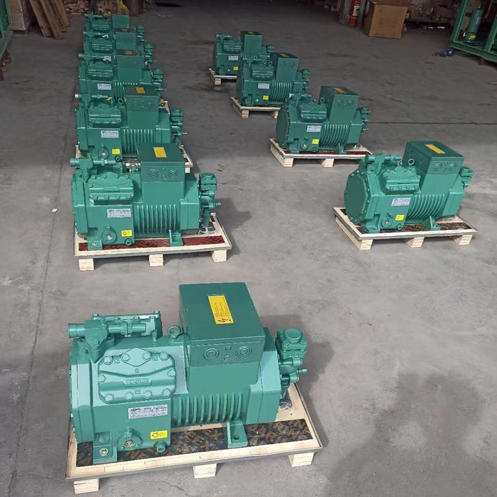 High-Capacity Semi-Hermetic Industrial Compressor 380-420V PW-3-50Hz Powerful 4-Cylinder Factory Refrigeration Unit for Cold Storage Systems - JX Refrigeration Equipment