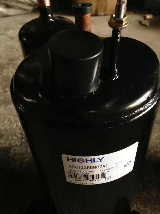 Original High-Quality High-ly ASG133CDNB7AT R410A Refrigerant 125V Rotary Compressor for Air Conditioning and Refrigeration