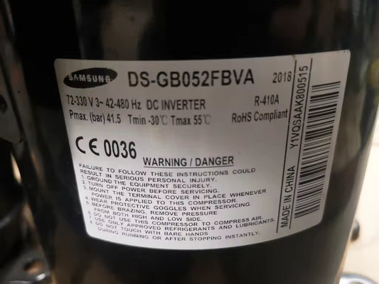 Original New Samsung DS-GB052FBVA DS-GB052FAVQ 3PH DC Inverter Scroll Compressor for Air Conditioning Refrigeration Heat Pump