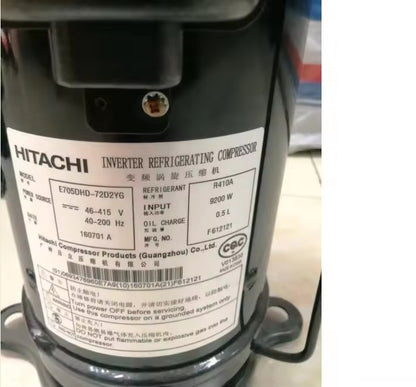 Original High-Quality Hita-chi E705DHD-72D2 R410A DC Inverter Scroll Compressor for Air Conditioning and Refrigeration - JX Refrigeration Equipment