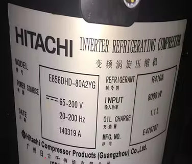 Original High-Quality Hita-chi 14HP E856DHD-80D2YG DC Inverter Scroll Compressor for Air Conditioning and Heat Pump - JX Refrigeration Equipment
