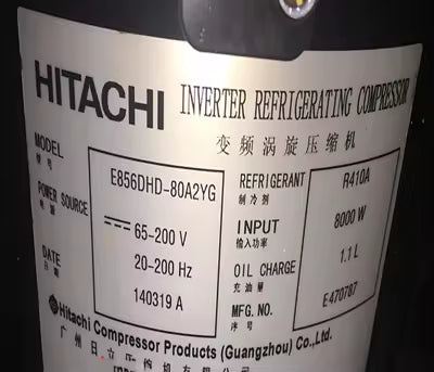 Original High-Quality Hita-chi 14HP E856DHD-80D2YG DC Inverter Scroll Compressor for Air Conditioning and Heat Pump - JX Refrigeration Equipment