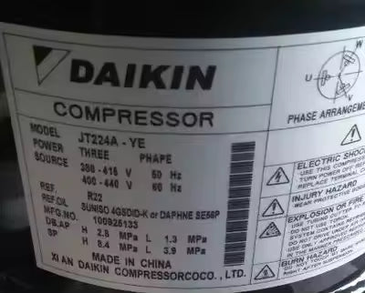 Original High-Quality 9HP Dai-kin JT280A-YE R407C/R404A Inverter Scroll Compressor for Air Conditioning and Refrigeration