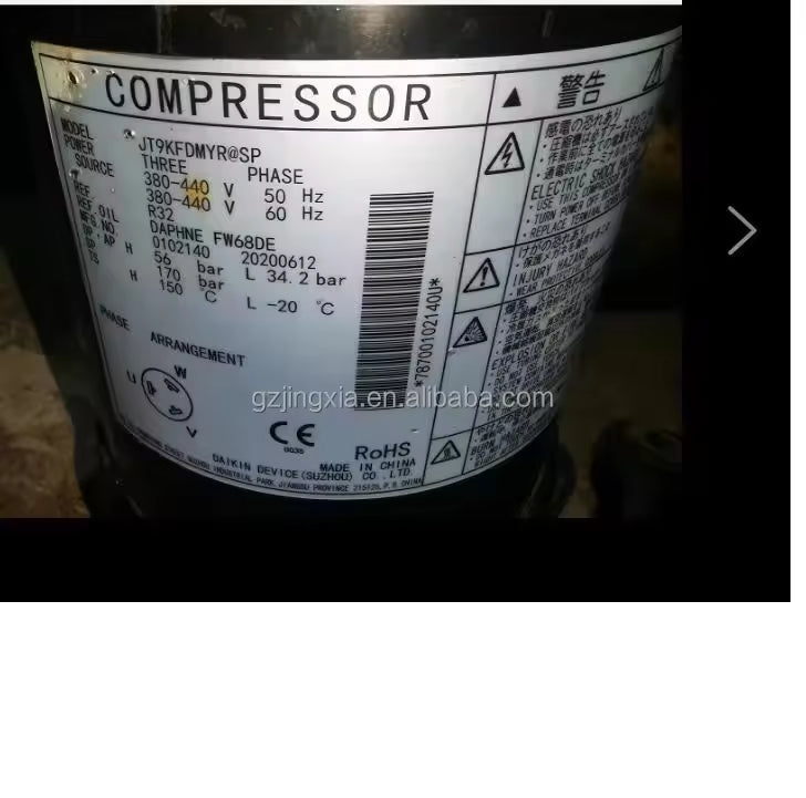 Original High-Quality Dai-kin JT9KFDMYR SP R410A 3PH 380-400V Inverter Scroll Compressor for Air Conditioning and Heat Pump