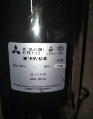 Factory-Direct Mitsubishi RE165VHSMT Hermetic Rotary AC Compressor | COP 3.11, 13.2kg | Residential & Light Commercial AC - JX Refrigeration Equipment
