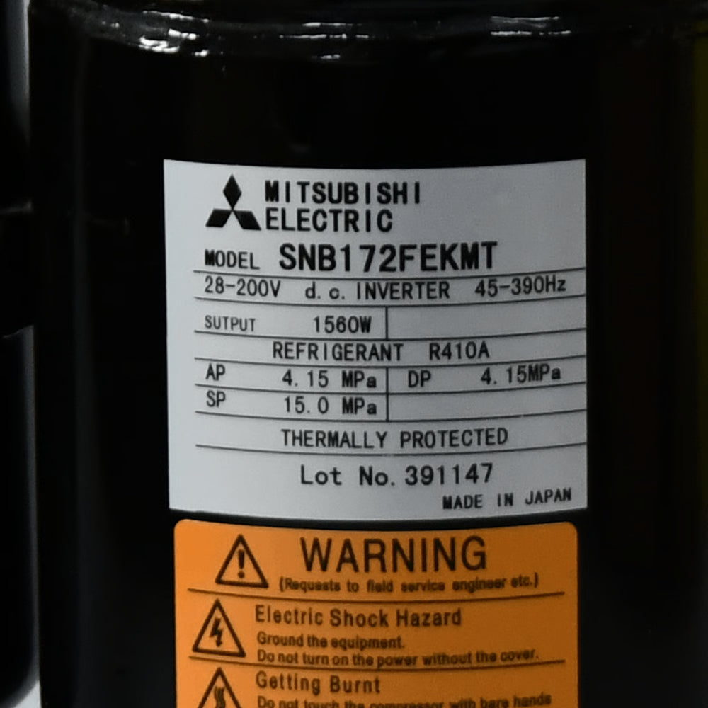 Mitsubishi SNB172FEKMT Inverter Rotary Compressor - JX Refrigeration Equipment