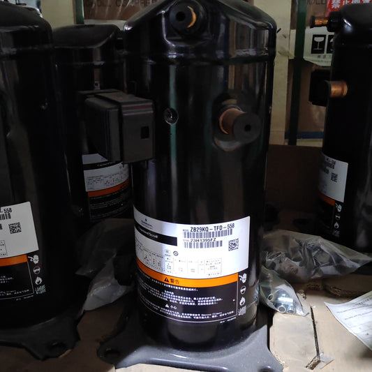 High-performance ZB29KQ-TFD scroll compressor 46200 BTU, 10.7 EER, 60Hz 460V and 37000 BTU 50Hz for R22 high-temperature air conditioning systems. - JX Refrigeration Equipment