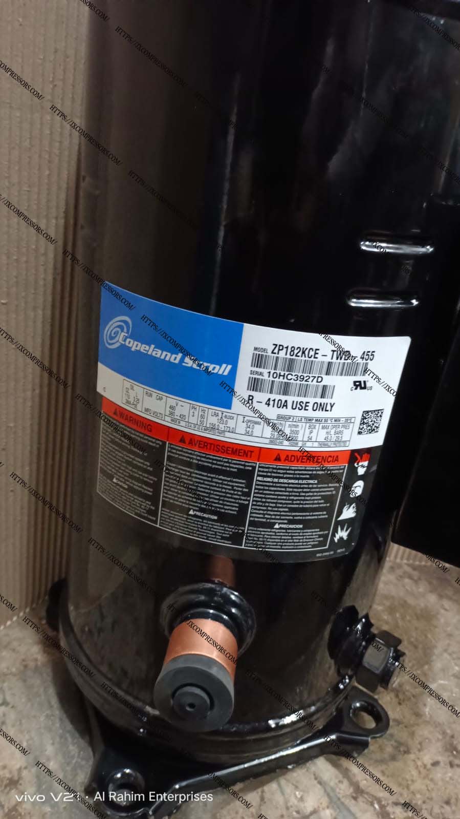 Original Copeland ZP182KCE-TFD-522 R410A 15HP Scroll Compressor for Central Air Conditioning Systems - JX Refrigeration Equipment