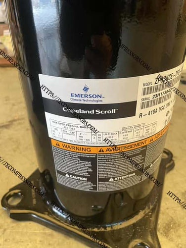 R410A Refrigerant ZP83KCE-TFD-420 ZP83KCE-TFD-522 Compressor 7HP Emerson Copeland Scroll Air Conditioner Compressor - JX Refrigeration Equipment