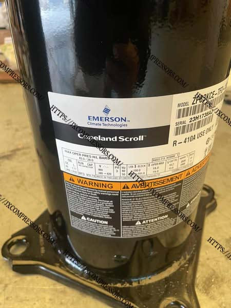 R410A Refrigerant ZP83KCE-TFD-420 ZP83KCE-TFD-522 Compressor 7HP Emerson Copeland Scroll Air Conditioner Compressor - JX Refrigeration Equipment