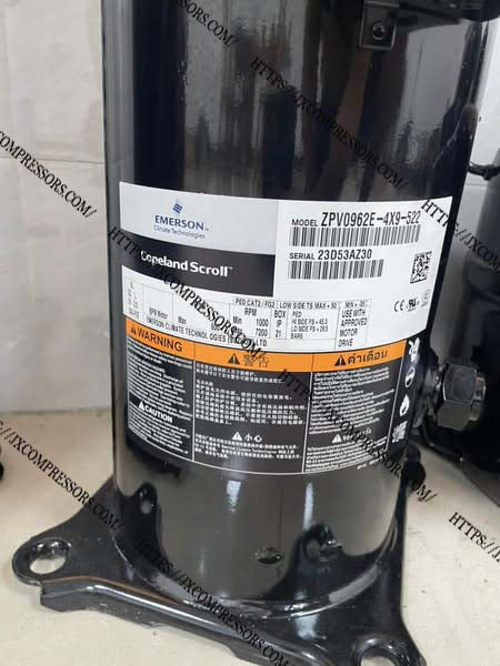 Factory Direct Sales Copeland ZPV0962E-4E9-416 R410A 400V 3phase Inverter Hermetic Scroll Compressor - JX Refrigeration Equipment