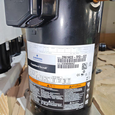 copeland ZR61KCE-TFD-522 POE oil HCFC R-22 60Hz 3 - Phase 460 V scroll compressor for AC - JX Refrigeration Equipment