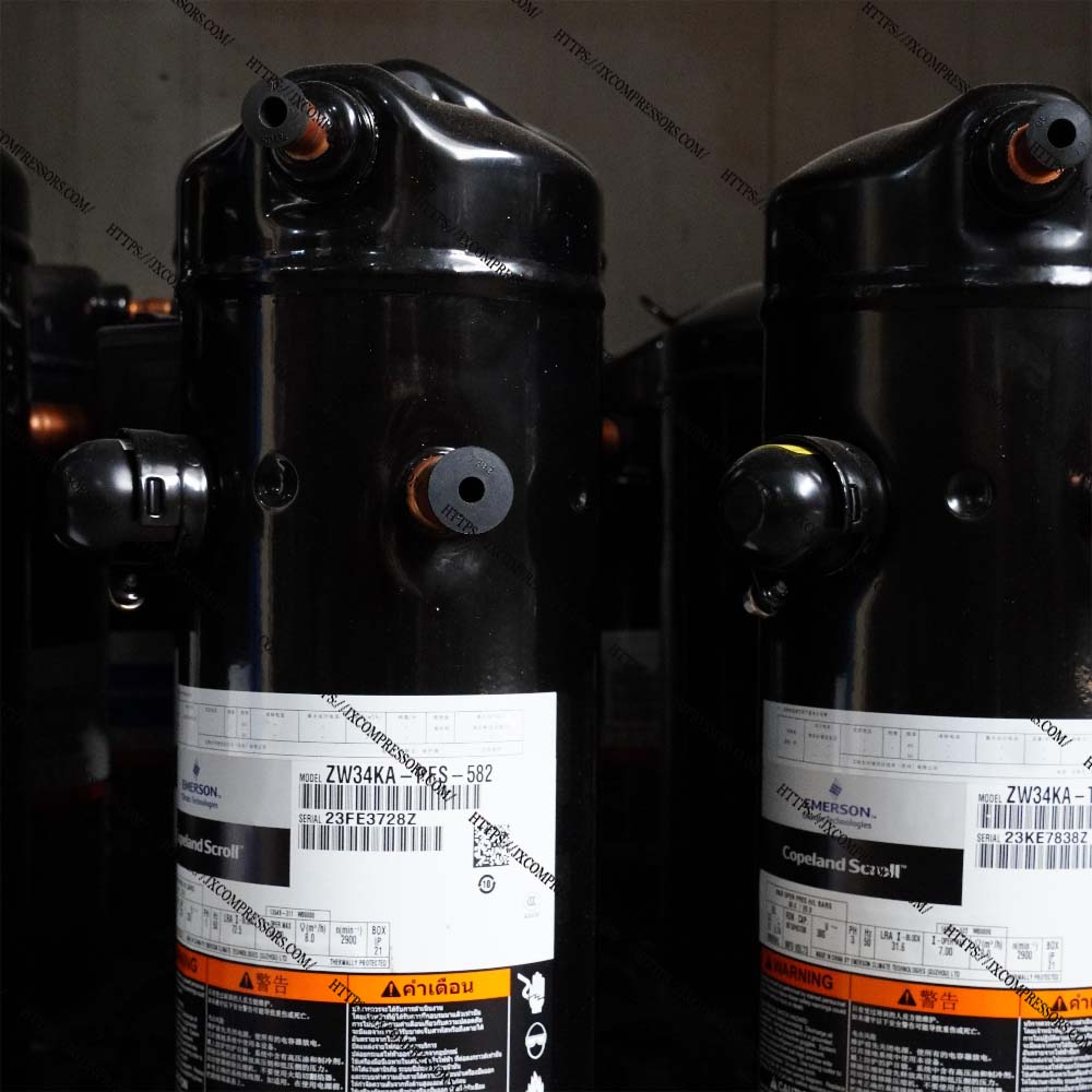 Emerson Compresor R-22 50 Hz  1 - Phase 220V ZW34KA-PFS-582 Heat Pump 37000 BTU refrigeration compressor Copeland Scroll Compressor - JX Refrigeration Equipment